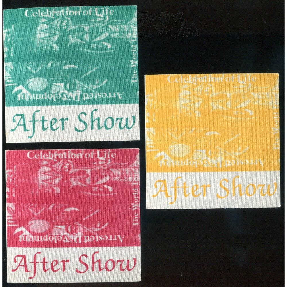 Vintage 1996 Arrested Development Concert Backstage Pass After Show Lot of 3